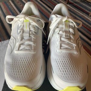 White and Yellow Saucony Running Shoes
